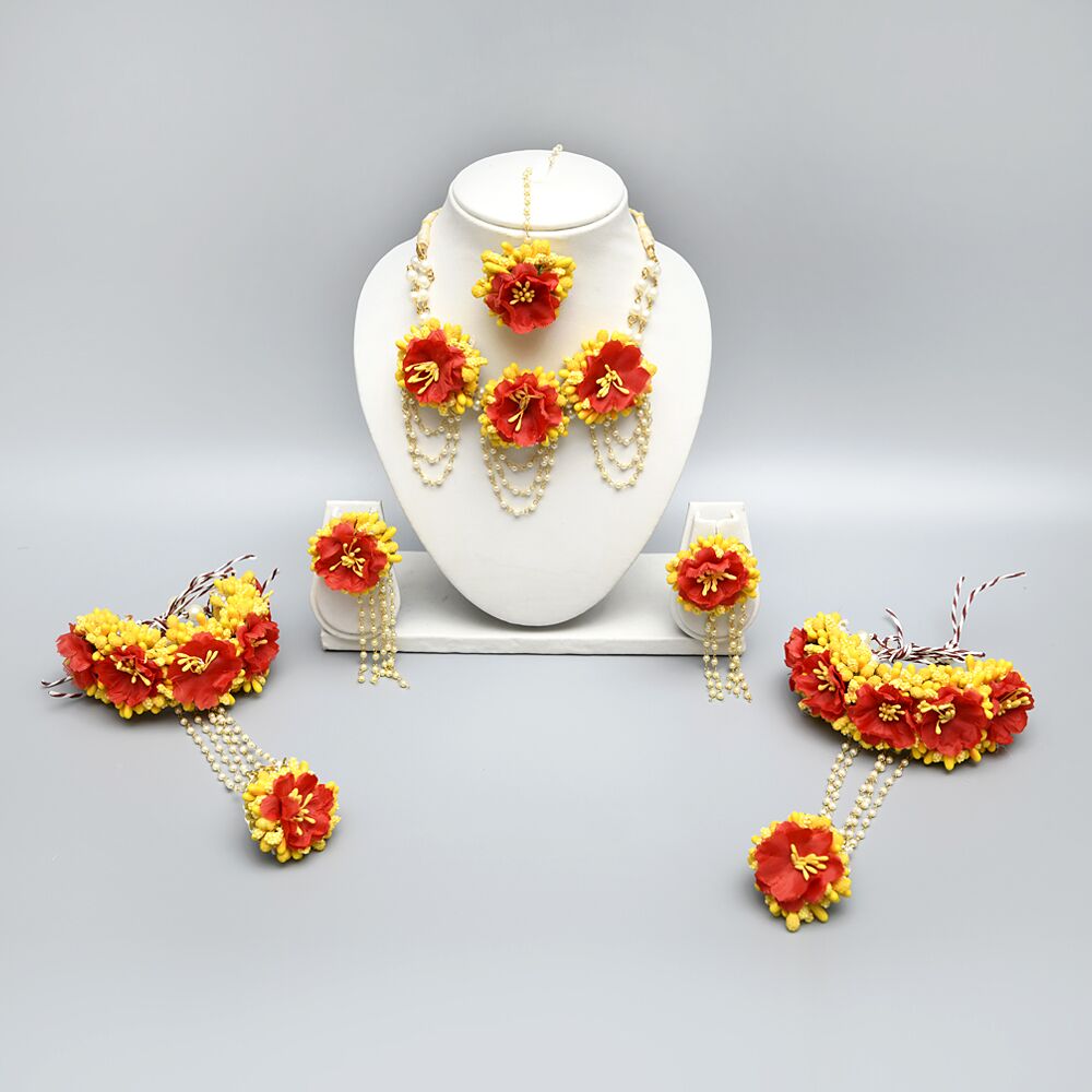 Myindiecraft NYSA RED FLORAL SET