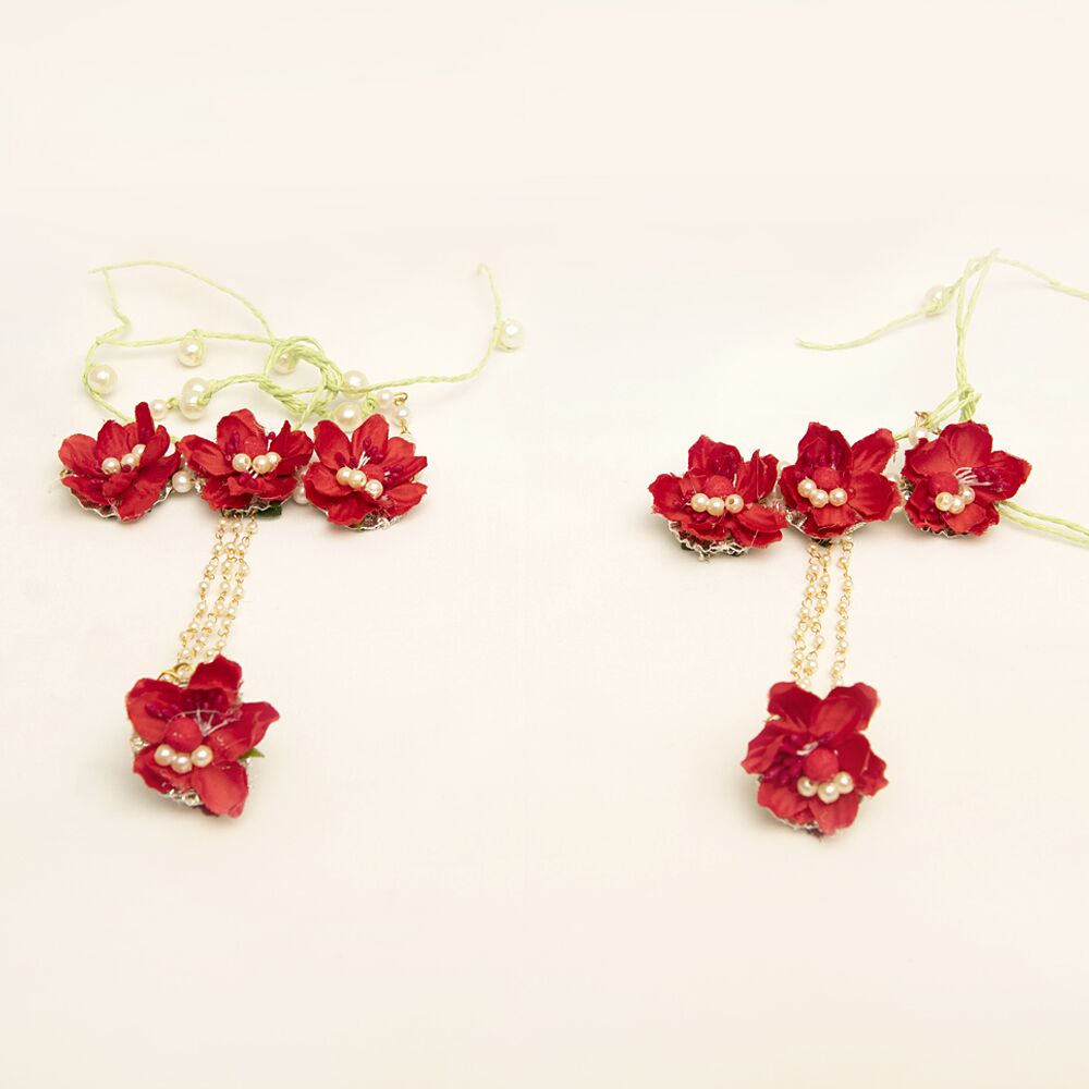 Myindiecraft Red Spring Floral Jewellery - Image 3