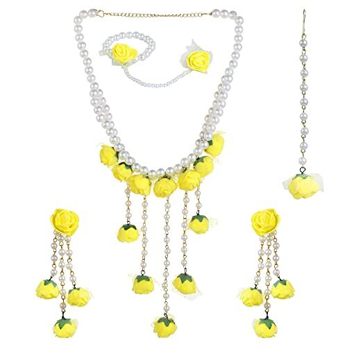 Myindiecraft Yellow Jewellery Set (Mehandi/Haldi) - Image 2