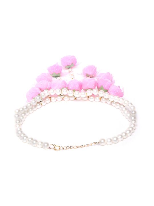 Myindiecraft Pink Delight Floral Jewellery Set - Image 3