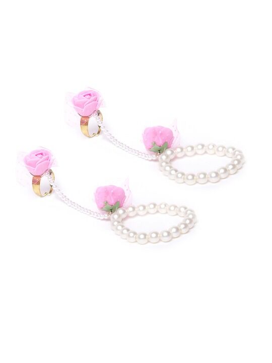 Myindiecraft Pink Delight Floral Jewellery Set - Image 5