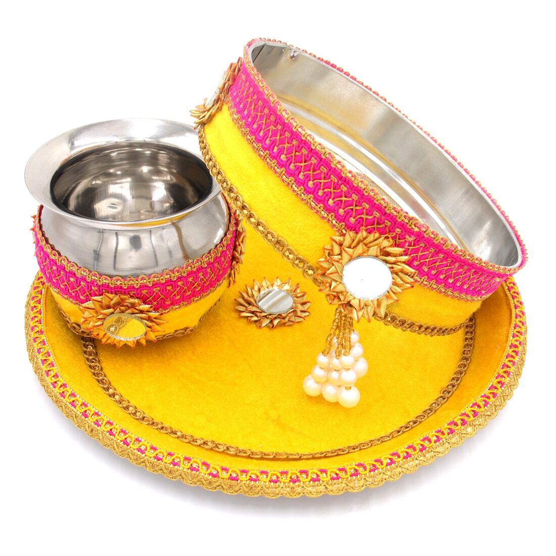 Myindiecraft Karvachauth Pooja thali set