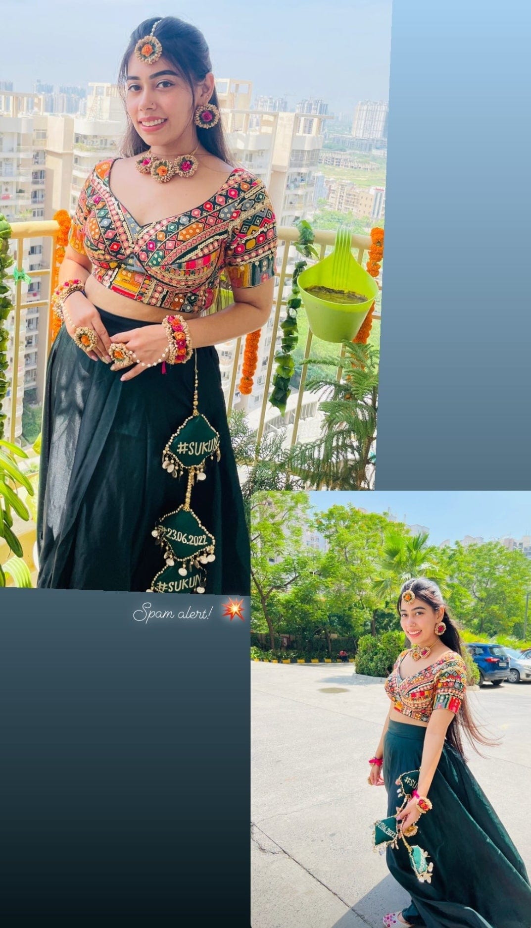 Myindiecraft Artificial Flower jewellery for Mehendi Ceremony - Image 3